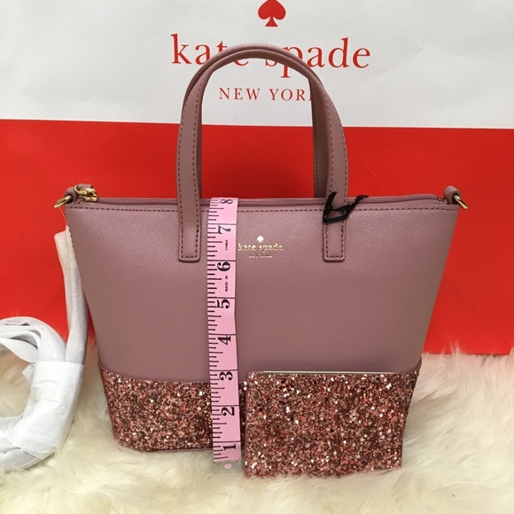 🆕Kate Spade Greta Court glitter dipped bag bundle - Picture 7 of 7